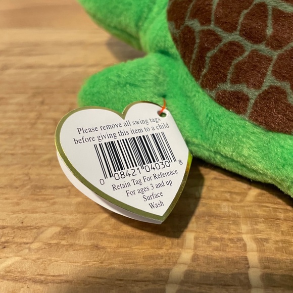 Ty Beanie Babies Speedy Turtle Green 1994 – New Tag Protector VINTAGE - Picture 4 of 9